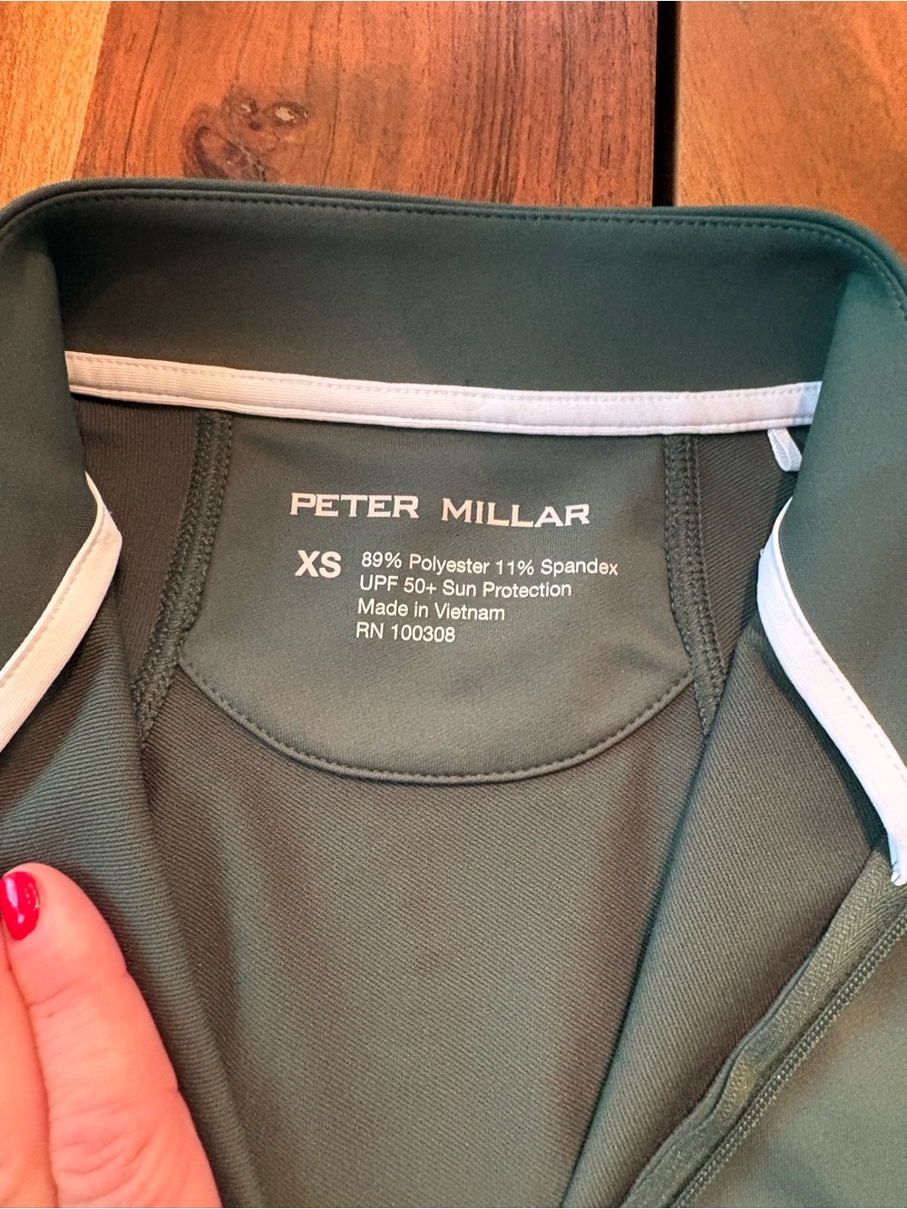 Peter Millar Green 1/4 zip women’s University of Miami size XS - Picture 4 of 6